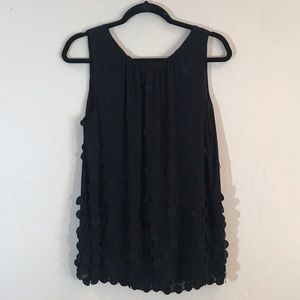 Sleeveless Blouse w/ Circle Fringes